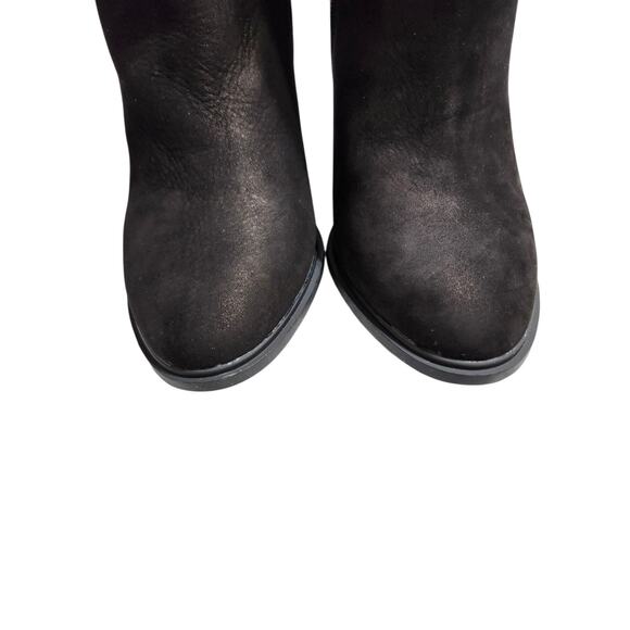 Steve Madden Black Nubuck Gaybel Heeled Boots Size 9.5 - Picture 7 of 9